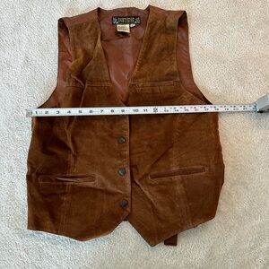 Brown leather Don’t Stop Vintage Cowboy Western Vest Medium M